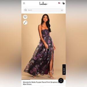 Lulus Wonderful Waltz Purple Floral Print